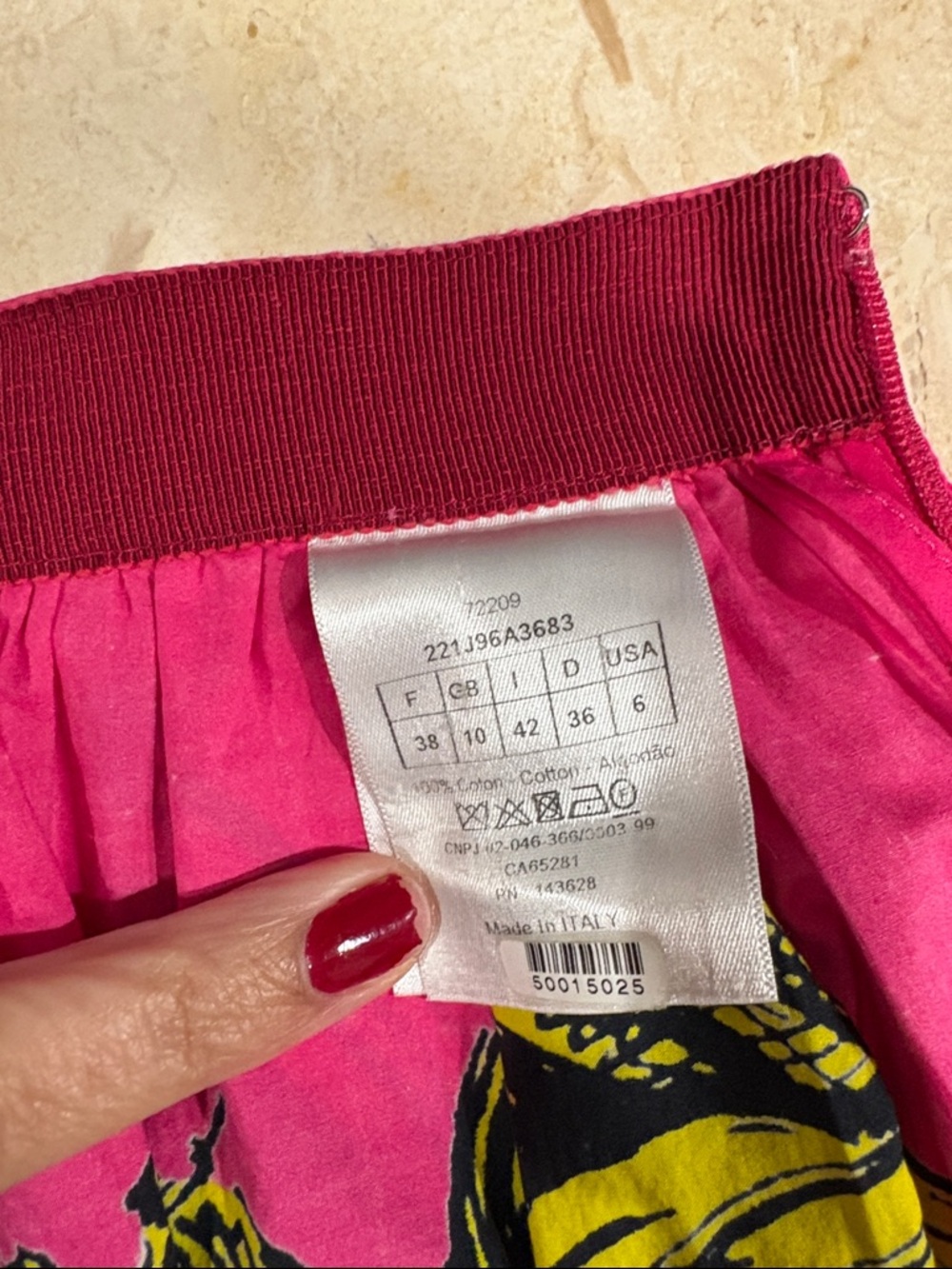Dior Pink Tropical Print Skirt - Picture 4 of 4